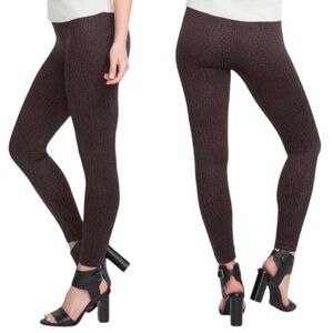 SPANX Look at Me Now Dark Brown Textured Leggings